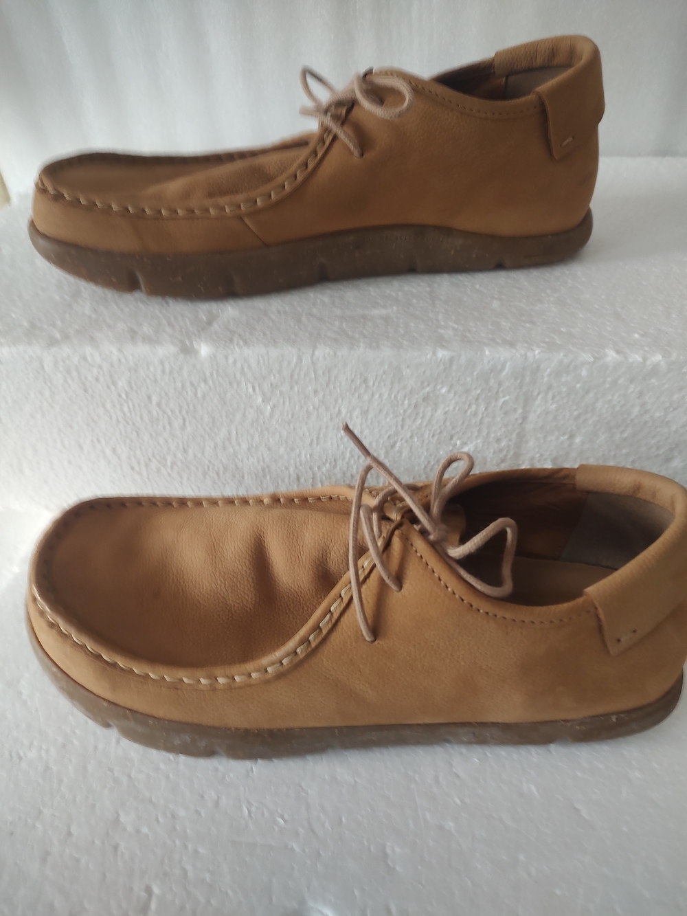 Men's Casual Moc Toe Lace-Up Shoes - Cognac Brown Kalso Men's Size 11